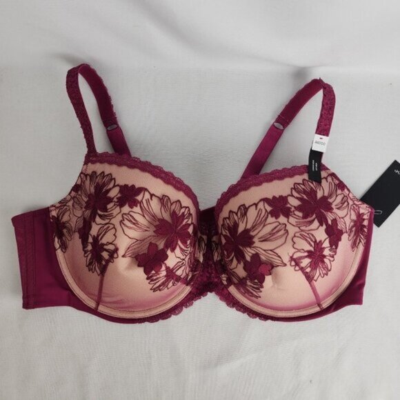 Deesse Burgundy Lace Bra Size 44DDD - Picture 1 of 6